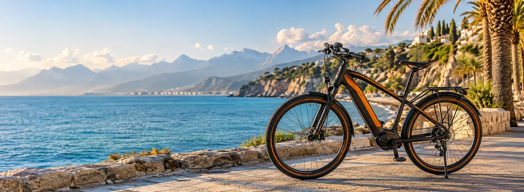 E-Bike an der Mittelmeerküste